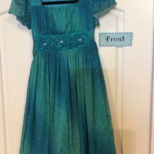 Girls size 16 Turquoise Dress